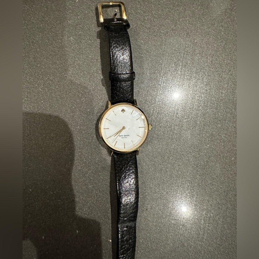 Black leather Kate Spade watch